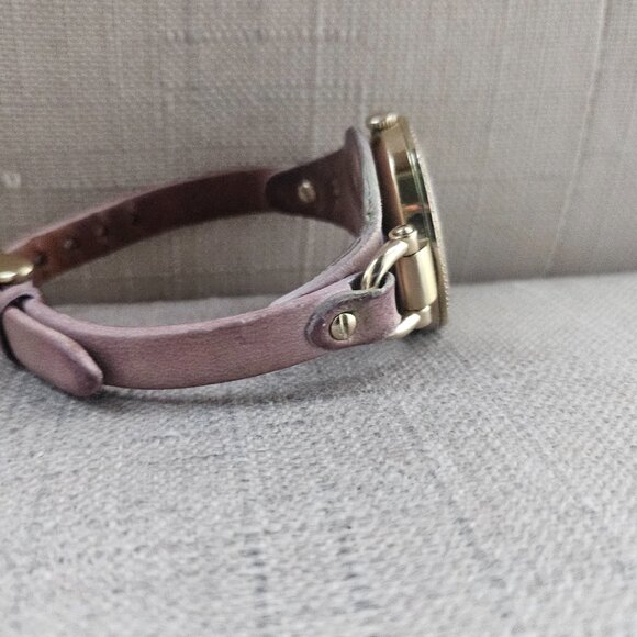 Fossil Women Wristwatch Georgia Mini Gold Dial Pink Leather Band Watch As It Is - Picture 7 of 12
